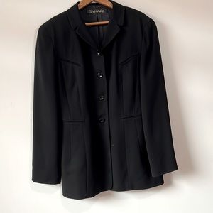 Tahari Vintage Black Padded Blazer - size 10